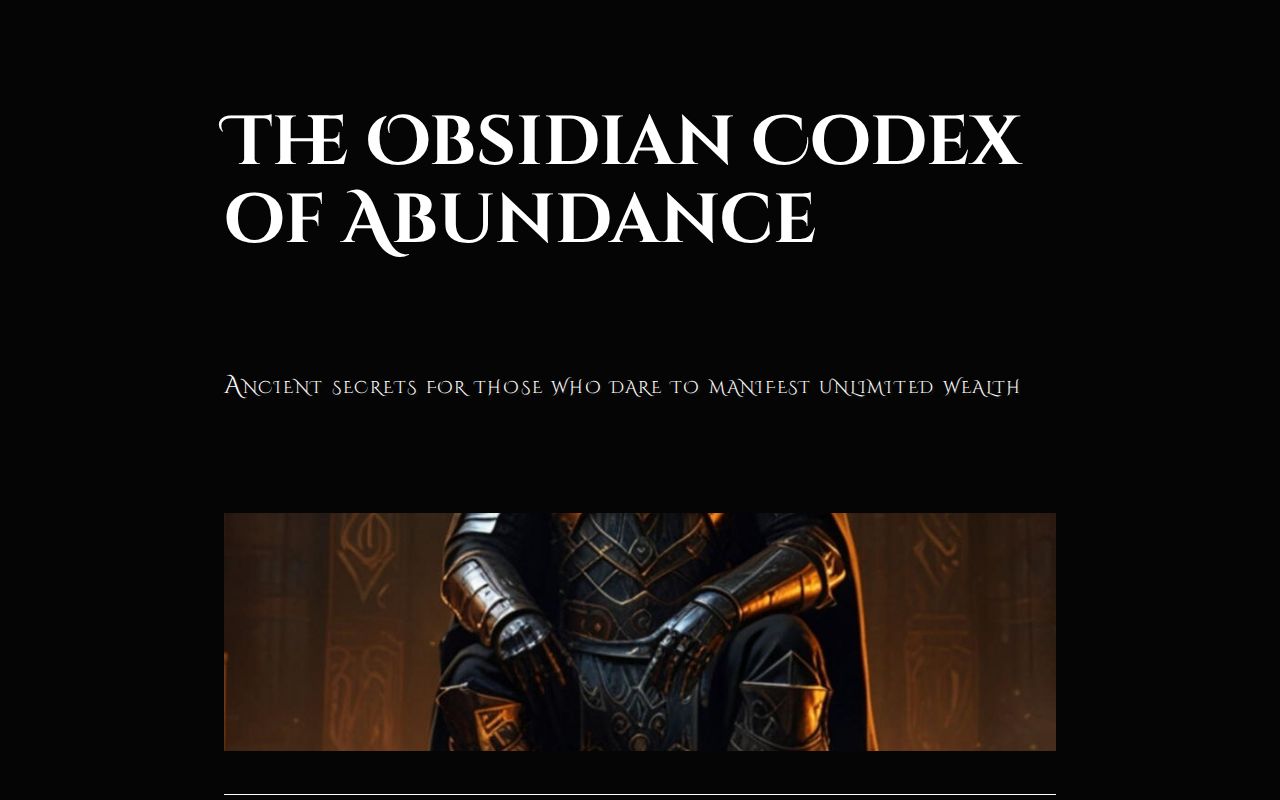The obsidian codex of abundance